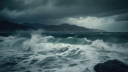 Sea during the storm