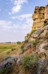 The boulder at Pompeys Pillar National Monument