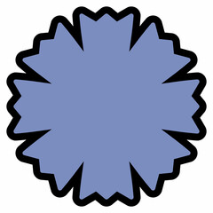 A flower in groovy colors to decorate the holiday.