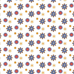 Background with flowers in the style of groovy.