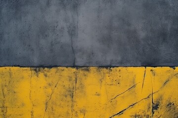 Abstract architecture grey yellow concrete wall and lines Generative AI