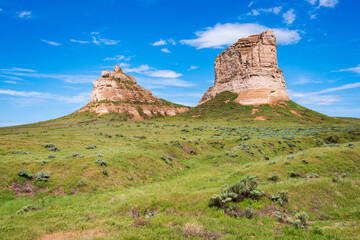 Fototapeta na wymiar Clear Day at Courthouse and Jail Rocks