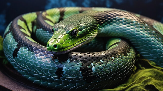 Elegant Green Snake