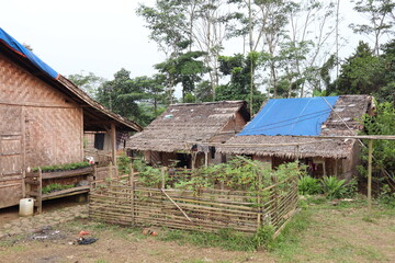 Kampung landeuh, Lebak, Banten, Indonesia - April 27, 2023: Residential situation of former Baduy inland communities