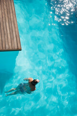 Woman in swimming pool