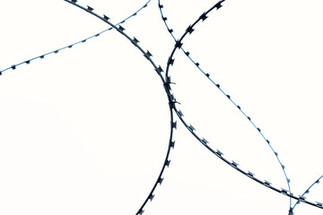 fence made of metal barbed wire