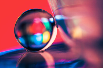 Beautiful symbolic macro image of fragility in form of round