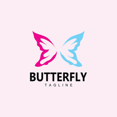 Obraz premium Butterfly Logo, Animal Design With Beautiful Wings, Decorative Animals, Product Brands