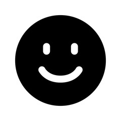 happy glyph icon