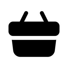 shopping basket glyph icon