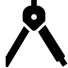 compass black solid icon