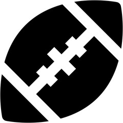 Obraz premium rugby black solid icon