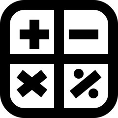 Obraz premium calculator black outline icon