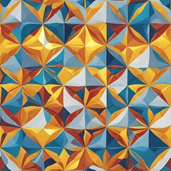 Abstract colorful background. Golden and silver. Delaunay voronoi trianglify diagram. generative ai