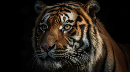 portrait of a bengal tiger Generative AI Illustration.