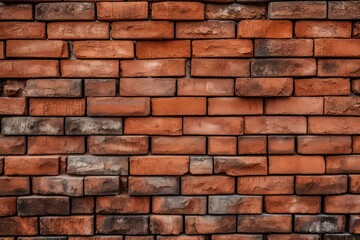 Fototapeta premium Red brick wall background Generative AI