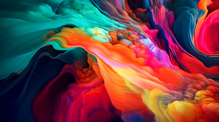Abstract background with bright colors, generative AI.