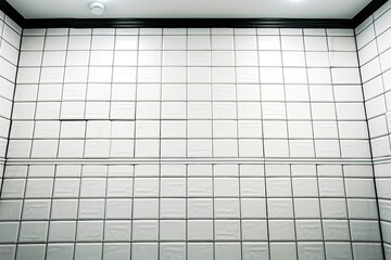 White brick wall seamless texture
 Generative AI