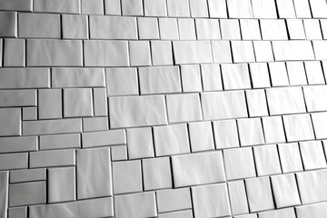 White brick wall seamless texture
 Generative AI