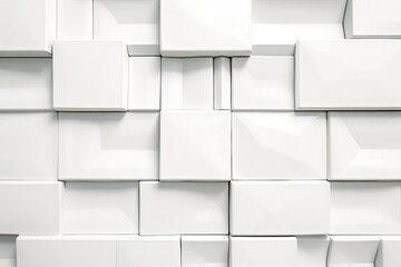 White brick wall seamless texture
 Generative AI
