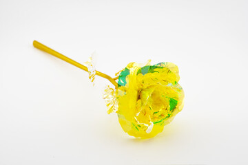 黄色いバラ　造花