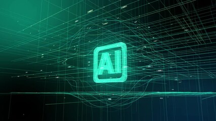 Ai Face artificial intelligence network Ai line circuit technology Data Transfer abstract background wallpaper colorful texture broadcast 
