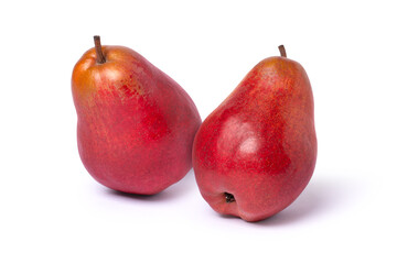 Red pear isolated on white background