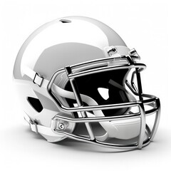 Fototapeta premium blank American football helmet on a white background. 3d rendering. Computer digital drawing. generative AI