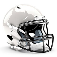 Fototapeta premium blank american football helmet isolated on white. generative AI