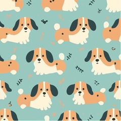cute simple dog pattern, cartoon, minimal, decorate blankets, carpets, for kids, theme print design
