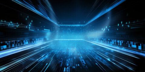 Obraz premium Information technology banner, Generative AI