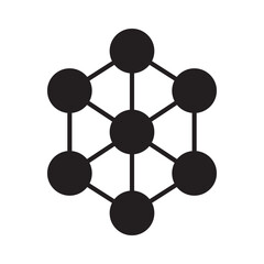 molecule icon vector