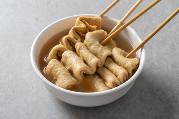 Fish cake, sundae, pork cutlet, tteokbokki, rice cake skewers