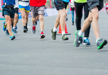 Fototapeta premium marathon runners