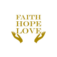 Faith hope love icon isolated on transparent background