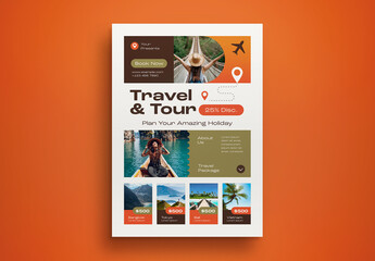 Geometric Travel & Tour Flyer Layout