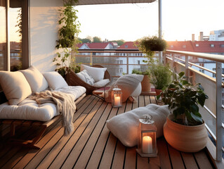 modern bohamian balcony idea