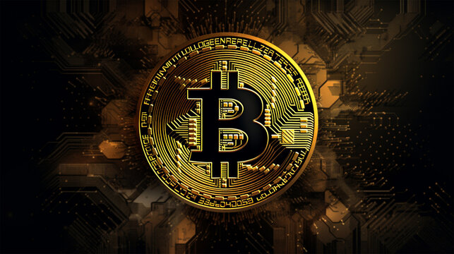 bitcoin image background Generative AI Illustration.