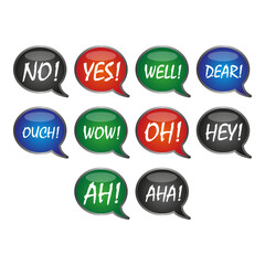 word bubble clip art set