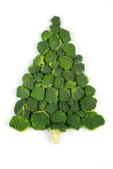 Albero di natale vegetale con broccoli 
