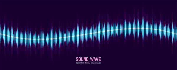 Abstract sound wave. Modern digital equalizer. Vector illustration.