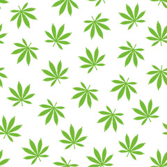 green marijuana leaf seamless pattern design, marijuana background vector