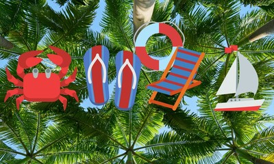 Verano
Fondo imagen  de palmeras