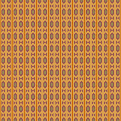 Seamless illustrated pattern made of abstract elements in beige, orange and brown
