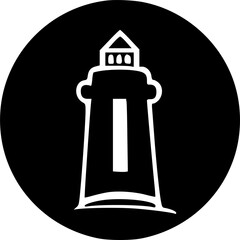 light house icon, sign, symbol, vector, art