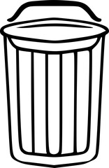 garbage bin icon vector isolate on white background