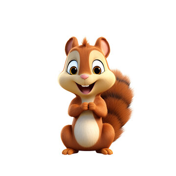 3D Realistic Cute Squirrel Mascot
