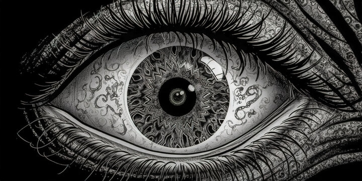 occultism, esoteric eye, intuitive vision, made with Generative AI
