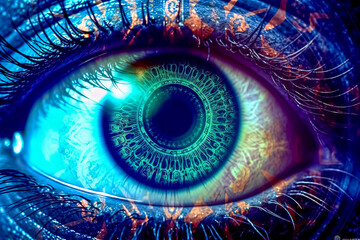 cosmic magical spiritual eye, intuitive vision, made with Generative AI