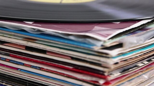 Vintage vinyl sound records